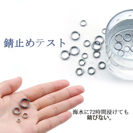 9KM DWLIFE Split Ring Fishing Stainless Steel Heavy Duty Split Ring Pliers Saltwater Treble Hooks Terminal Tackle Connectors 4#50pcs