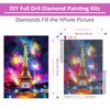 HEIBAGO Eiffel Tower Diamond Art Kits for Adults, 5D Full