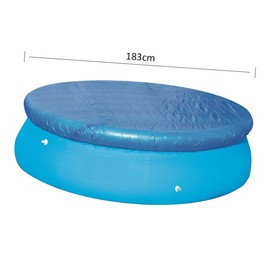 Sosoport Round Pool Cover Durable Dustproof and Rain Protection for Inflatable Frame Pools Blue Easy to Use Suitable for Family and Friends