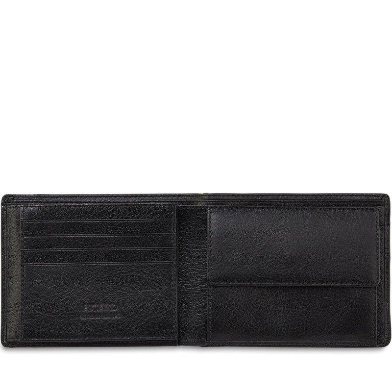 Picard Herren Buddy 1 Münzbörse, (Schwarz), 9.5x2x12 cm