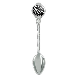 Zebra Print Black White Novelty Collectible Demitasse Tea Coffee Spoon