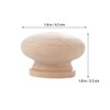 Healifty 15pcs Drawer Knobs and Pulls Wooden Round Shaped Drawer