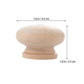 Healifty 15pcs Drawer Knobs and Pulls Wooden Round Shaped Drawer Handles Cabinet Knobs for Home 45mm