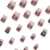 24 Pcs Valentine's Day Press on Nails Short Square -
