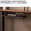 VIVO Large Height Adjustable Under Desk Keyboard Tray, C-clamp Mount
