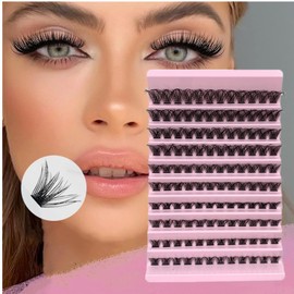 Lash Clusters, 120Pcs DIY Individual Eyelash Extenisons Natural Look D Curl Cluster eyelashes 8-16MM Reusable Individuals DIY at Home (#01)