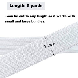 Leline's Elastic Spool, Knit Elastic Band for Sewing, 1 Inch X 5 Yard, White
