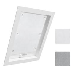 WOLTU Thermal Skylight Roller Blind, No Drilling, Sun Protection, Blackout Roller Blind with Suction Cups, Thermal Blind, Heat Protection for Velux and Roto Windows Y45 / 045, White, 57 x 100 cm