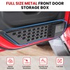 DIAMOOKY Metal Front Door Pocket Storage Box for Jeep Wrangler
