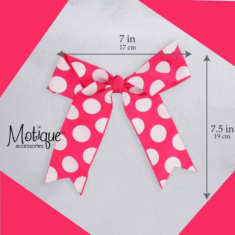 Jumbo Bow Clip with Tails Large Polka Dot Hairbow, 1