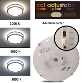 SLEEKLIGHTING LED Flush Mount Ceiling Light Fixture 12 Inch - 21W Low Profile Dimmable Ceiling Light 5 Color Selectable 2700K-5000K Brushed Nickel, 1450 Lumens for LED Indoor Lighting (1)