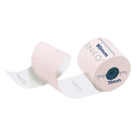 10 Rollos Papel Térmico 80x70 Color Rosa Impresora 80mm Color Rosa claro