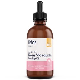 HEBBE - Aceite de rosa mosqueta 100 ml | Previene cicatrices y estrías de la piel | Regenera y reafirma la piel | Reduce y elimina manchas | Estimula la circulación sanguínea | Util para masajes faciales | Contenido: 100 ml