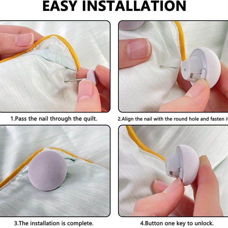 16 pcs Duvet Pins - Duvet Cover Holding Clip, Reusable