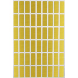 Royal Green Rectangle Divider Sticker Tabs 1 inch x 3/8 inch, Metallic Labels (25mmx10mm), 5400 Pack (Gold)