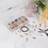 uxcell Jewelry Making Kit, 10/16/20mm Ribbon Crimp Clamp Ends, Bookmark