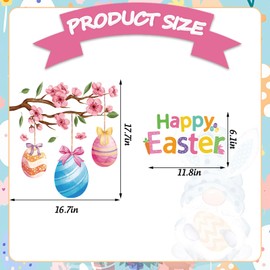 FYSUIMU 30Pcs Happy Easter Garage Decoration Magnet Stickers Gnome Blossom Egg Refrigerator Decals for Spring Party Home Garage Door Car