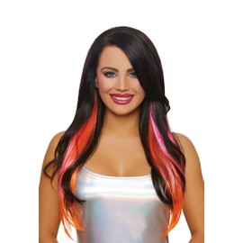 Dreamgirl Women's Long Straight Layered Three-Piece Hair Extensions, Multi, One Size