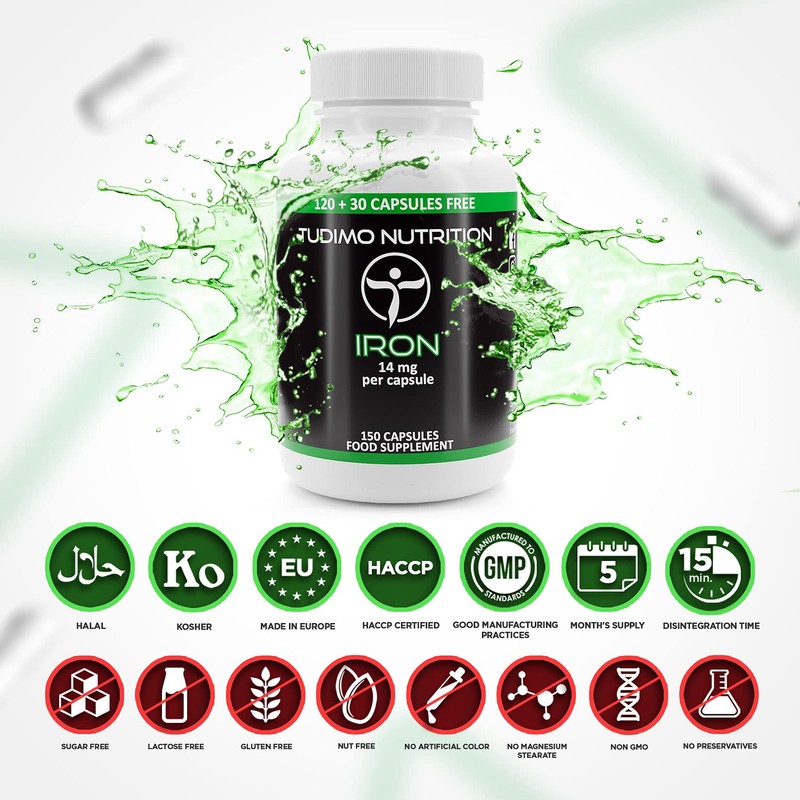 Iron 14 mg Ferrous Fumarate Capsules | 150 pcs (5
