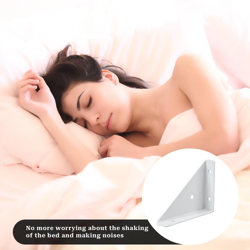 Pack of 4 Angle Corner Brackets, Bed Corner Support Bracket,