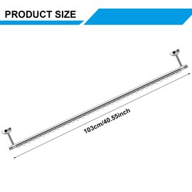 Wonderjune 2 Pack Closet Rail Hanging Closet Rod Ceiling Clothes Rack Any Angle Hanging Rail Clothes Rod Wall Mount Sloped Ceiling Closet Solutions for Attic Bedroom Under Stairs Storage