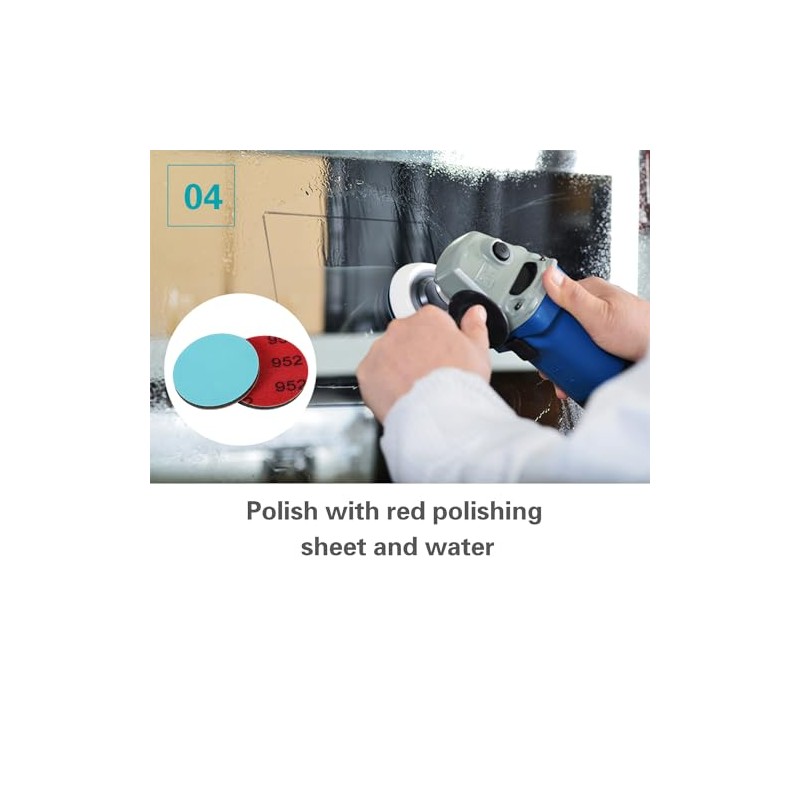 UerGlass Glass Repair Kit Grinding Polishing Abrasive Disc Mesh Net