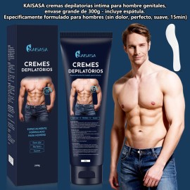 Crema Depilatoria Íntima Hombre Genitales 300g Espátula Todo Tipo Piel