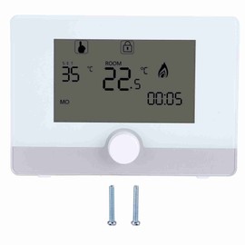 Programmable Thermostat Temperature Controller for Wall hung Boiler Heating System Black