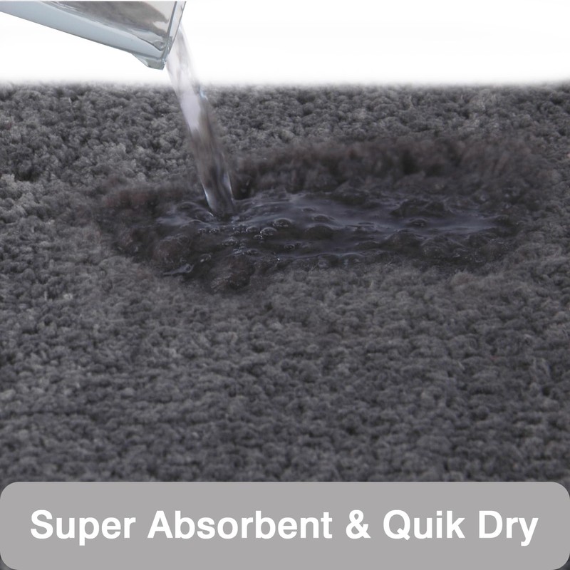 FCSDETAIL Non-slip Bath Mat 50 x 80 cm, Quick Dry