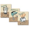 3 Retro Kitchen Appliance Prints Toaster Mixer Percolater Charlene Audrey
