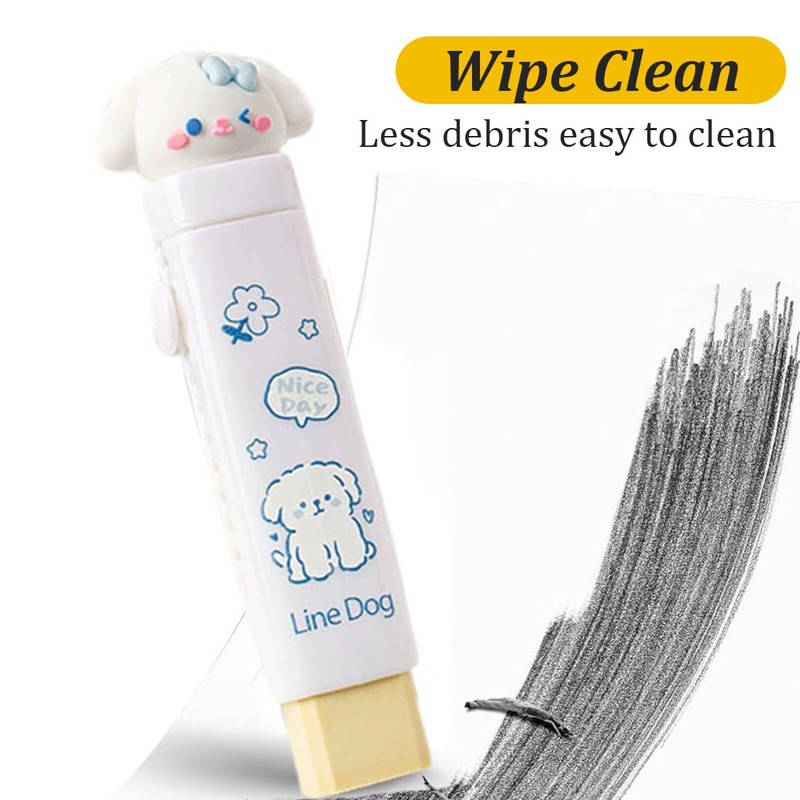 Cute Retractable Rubber Eraser, Pack of 2 Retractable Erasers for