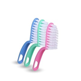 PARENCE. - Set of 3 Scrubbing Brushes with Ergonomic Handle - Perfect for Cleaning, Dishes, Surfaces and Housework - Pack of 3