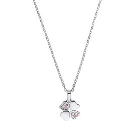 Amor Necklace with Pendant 925 Sterling Silver Girls Children's Necklace Silver Comes in Jewellery Gift Box, Sterling Silver, Cubic Zirconia