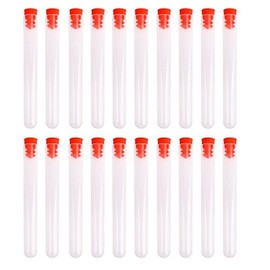 PUL FACTORY 10ml Hard Plastic Test Tube with Cap, 16x100mm,Pack of 20