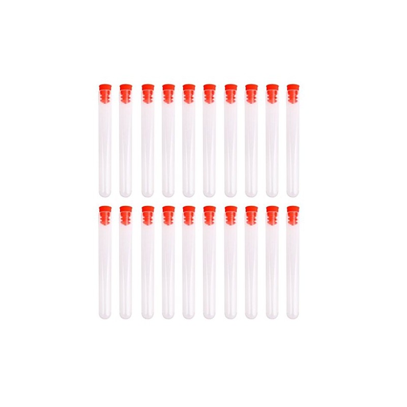 PUL FACTORY 10ml Hard Plastic Test Tube with Cap, 16x100mm,Pack