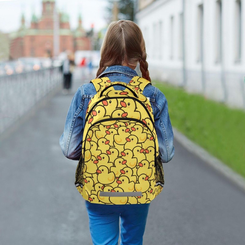ALAZA Teens School Backpack Cute Yellow Duck Pattern Laptop Backpack