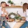 Mini Christmas Tree, Small Christmas Tree with LED Lighting, Artificial