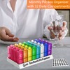 Monthly Pill Organizer, CAidRE 30 Day Pill Organizer 2 Times