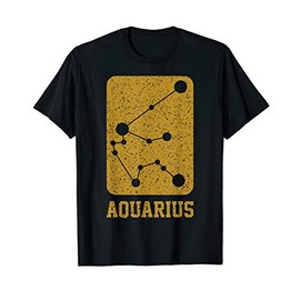 Aquarius Sign Retro Star Constellation Zodiac Astrology Gift T-Shirt