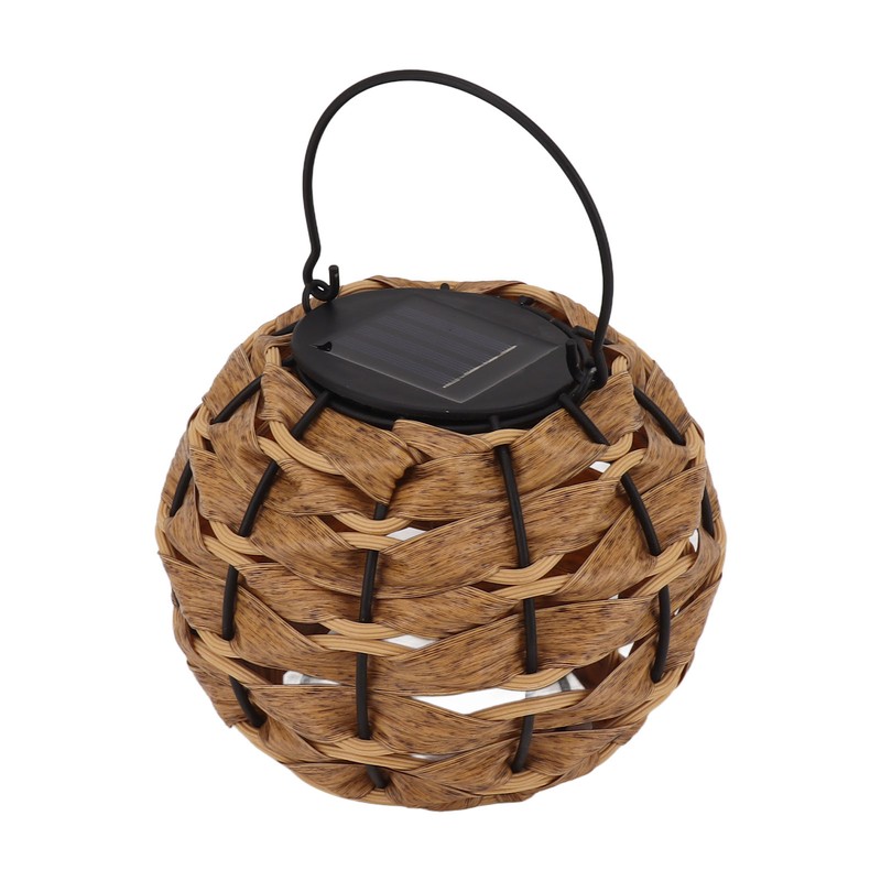 Outdoor Solar Lantern LED Waterproof Hollowed Rattan Ball Solar Hanging