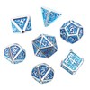 7pcs Polyhedral Dice Set Portable Exquisite Funny Metal Dice Table