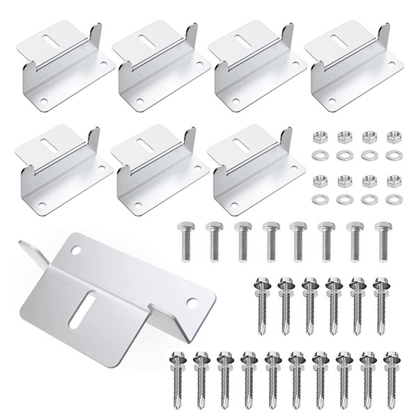 Pack of 8 Solar Panel Mount Assembly, Solar Panel Z