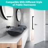 Dark Gray Glass Bowl Sink Oval Glossy Above Counter Bathroom