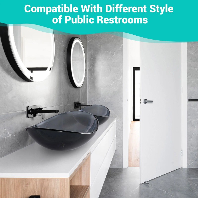 Dark Gray Glass Bowl Sink Oval Glossy Above Counter Bathroom