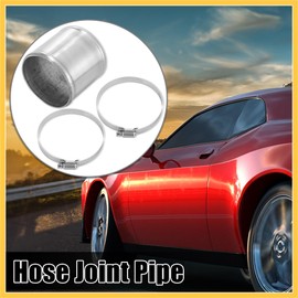 REPAIROCK OD 3.15" 80mm Aluminum Alloy Hose Joiner Tube Intercooler Pipe Connector Air Intake Tube with Bead Roll with 2 Clamps Length 3" 76mm Auto Replacement Parts
