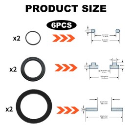 HSLPSM Set of 6 O Rubber Grommets Set, Pool O-Oring for Intex, Pool Rubber Sealing Rings Washers Round Seal, for Intex Pool Parts 10747, 25006, 25010, 28633, 28635, 28621 etc