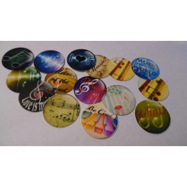 Unbranded Pre Cut One Inch Bottle Cap Image MUSIC MUSICAL NOTES Free Shipping - photo, 15 images