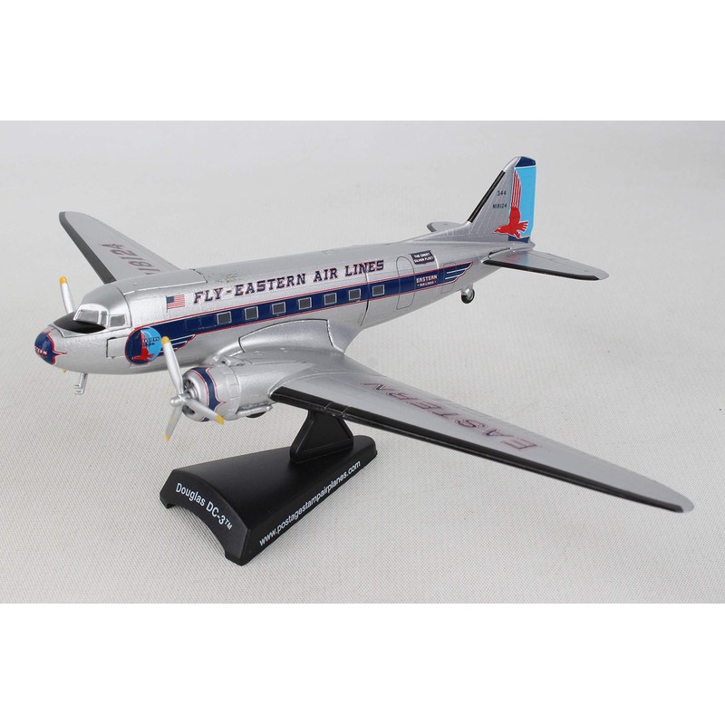 Daron Postage Stamp Eastern DC-3 1/144, Metal, Silver
