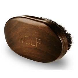 Beard Brush with Wooden Handle and Natural Bristles Wolf Natural Cosmetics