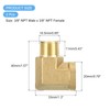 QUARKZMAN Brass Pipe Fitting 90 Degree Elbow Brass 3/8" NPT